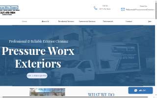 Pressure Worx Exteriors, LLC website