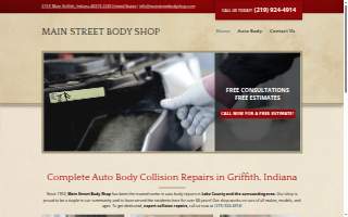 Main Street Body Shop website