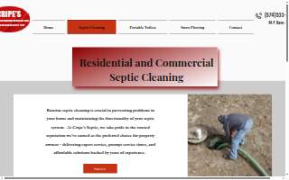 Cripe's Septic Cleaning Service website