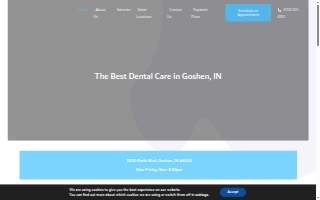 Goshen Dental and Orthodontics website