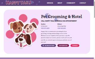 Happy Tails Elkhart website