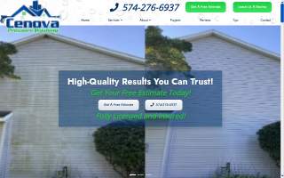 Cenova Pressure Washing website