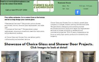 Choice Glass and Shower Door website