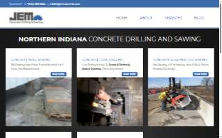 JEM Concrete Drilling & Sawing, Inc. website