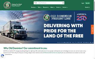 Old Dominion Freight Line website