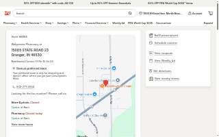 Walgreens Pharmacy of Granger website