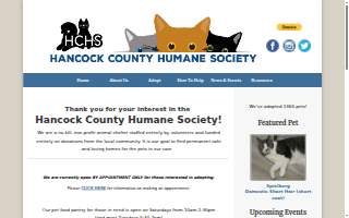 Hancock County Humane Society website