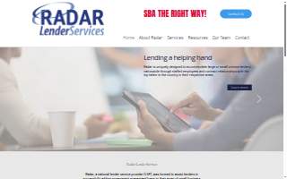 Radar Lender Services website