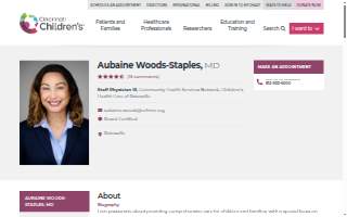 Aubaine Woods-Staples MD website