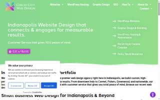 Circle City Web Design of Greenwood website