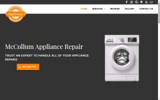 McCollum Appliance Repair website