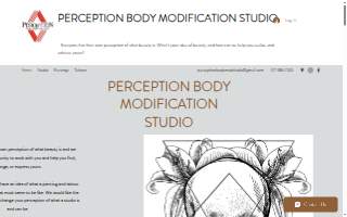 Perception Body Modification Studio website