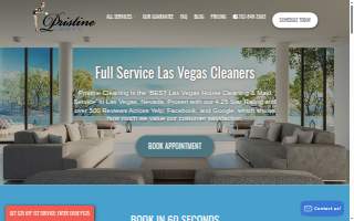 Pristine House Cleaning website