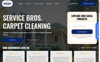 Service Bros. Carpet Cleaning website
