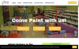 uPaint Pottery Studio website