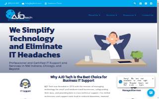 AJD Tech - Business IT Support and IT Service in NW Indiana of Hammond website