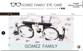 Gomez Family Eye Care website