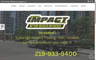 High Impact Towing website
