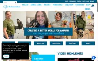 Humane Indiana PAWS Resale Plus! of Hammond website