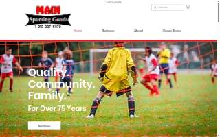 Main Sporting Goods of Hammond website