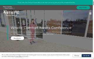 Artistic Family Dental of Highland website