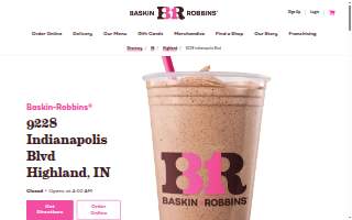 Baskin-Robbins of Highland website