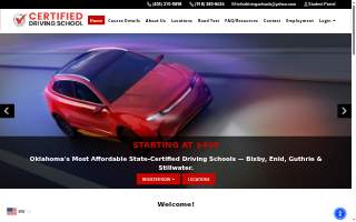 Certified Driving School of Highland website