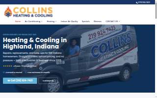 Collins Heating & Cooling website