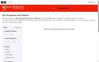 Beach Front Dance School website