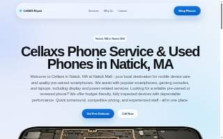 Cellaxs Phone Repair (Inline) website