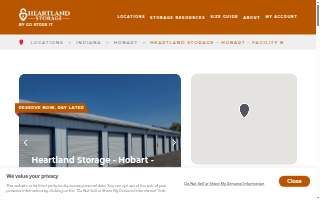 Heartland Storage - Hobart (Facility B) website