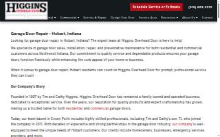 Higgins Overhead Door website