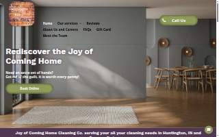 Joy of Coming Home Cleaning Co. website