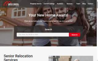 Ness Bros Realtors & Auctioneers website