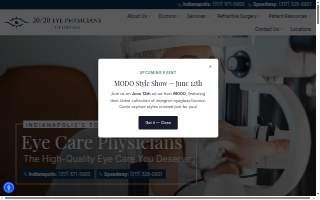 20/20 Eye Physicians of Indiana website