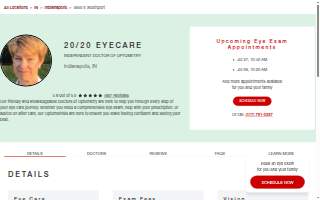 20/20 EyeCare website
