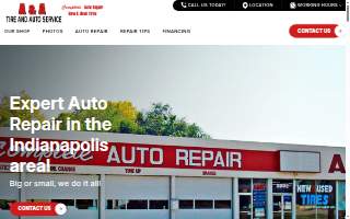 A & A Tire and Auto Service website