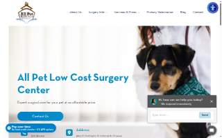 All Pet Low Cost Surgery Center website