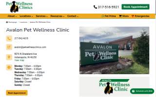 Avalon Pet Wellness Clinic website