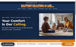 Baptist Heating & Air, Inc. website