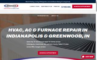 Brewer Heating & Cooling website