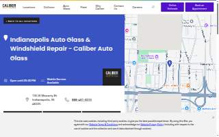 Caliber Auto Glass of Indianapolis website