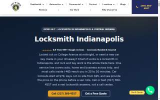 Chief of Locks Locksmith Greenwood website