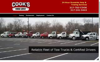 Cook's Towing Service Inc website