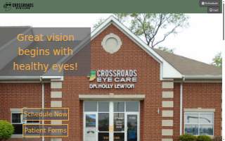 Crossroads Eye Care website
