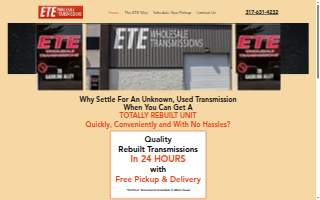 ETE Wholesale Transmissions website