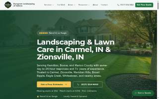 Evergreen Landscaping of Indiana - Lawn Care/ Tree Removal / Snow Removal website