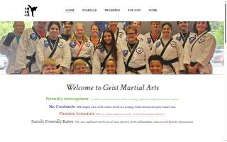 Geist Martial Arts website