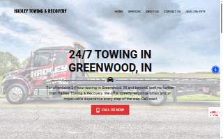 Hadley Towing website