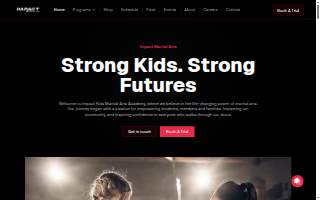 Impact Martial Arts of Indianapolis website